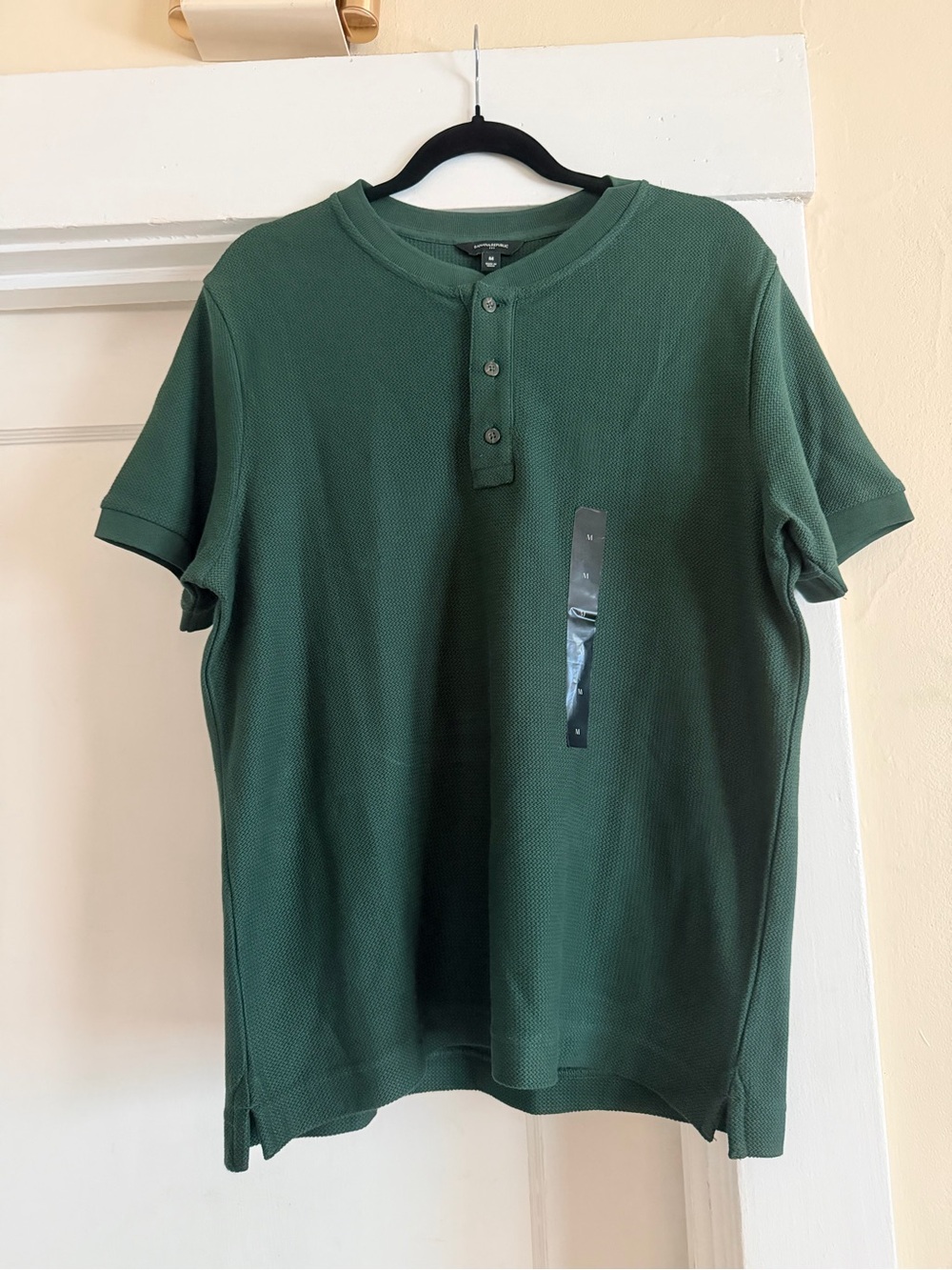 Banana Republic Forest Green Henley Polo